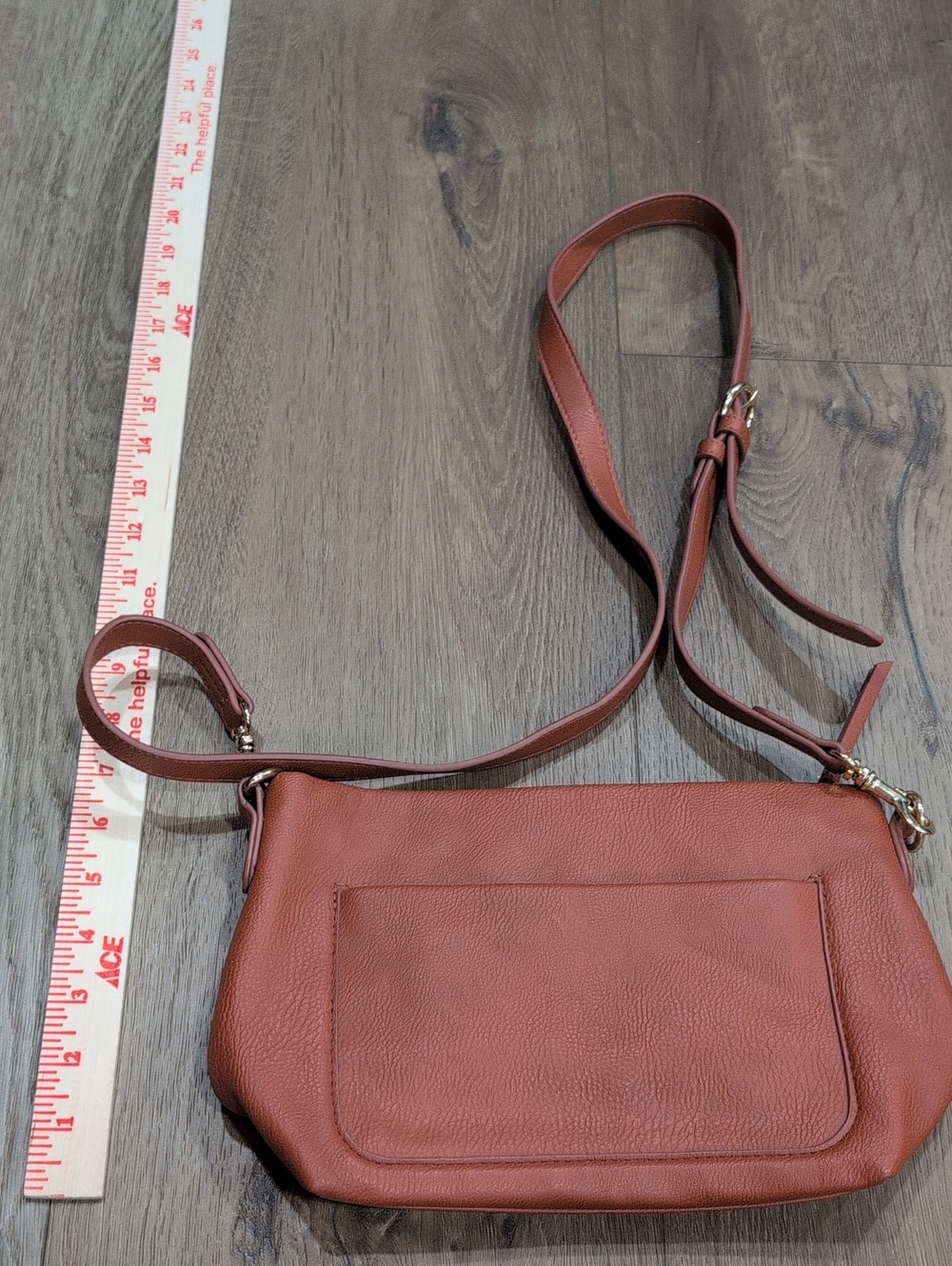 Universal Thread Rust Brown Leather Crossbody Bag